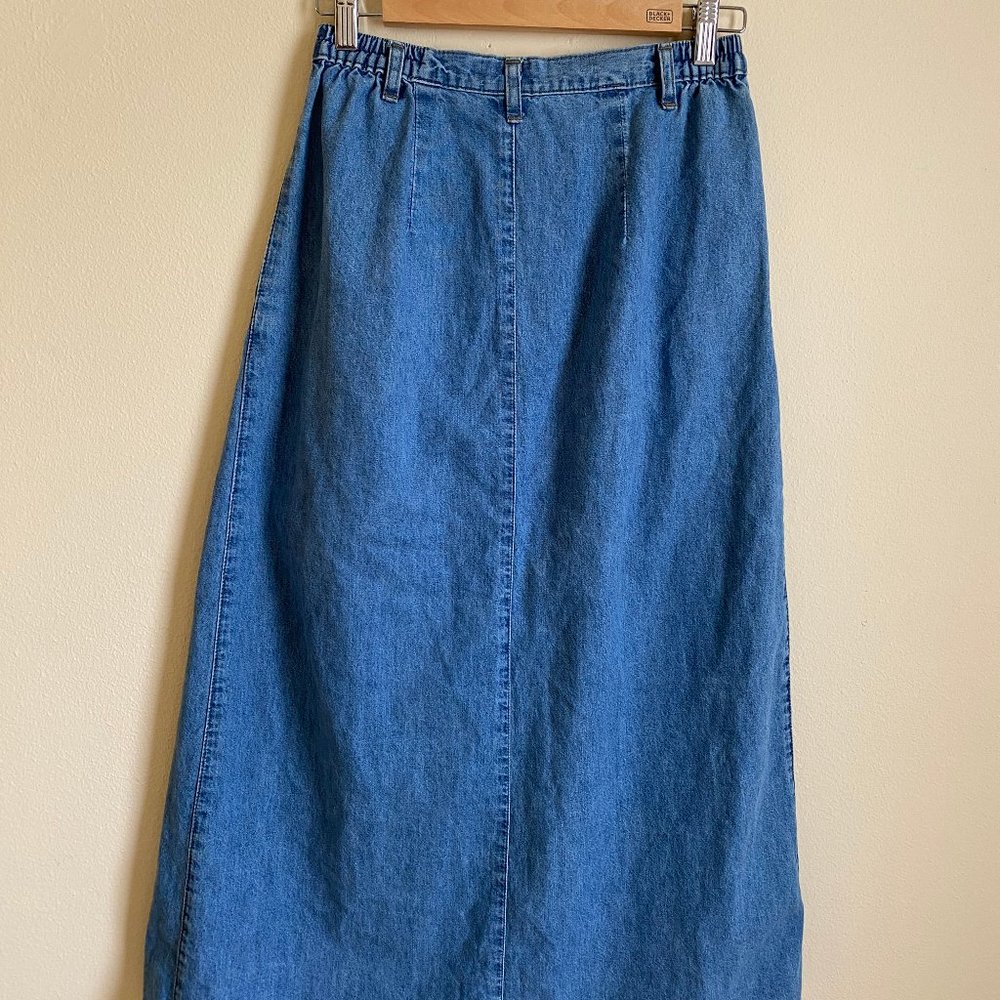 Vintage Denim Maxi Skirt - Picture 3 of 5